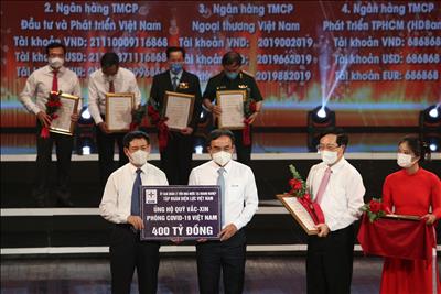 Tập đoàn Điện lực Quốc gia Việt Nam ủng hộ 400 tỷ đồng tại Lễ ra mắt Quỹ vắc-xin phòng chống COVID-19